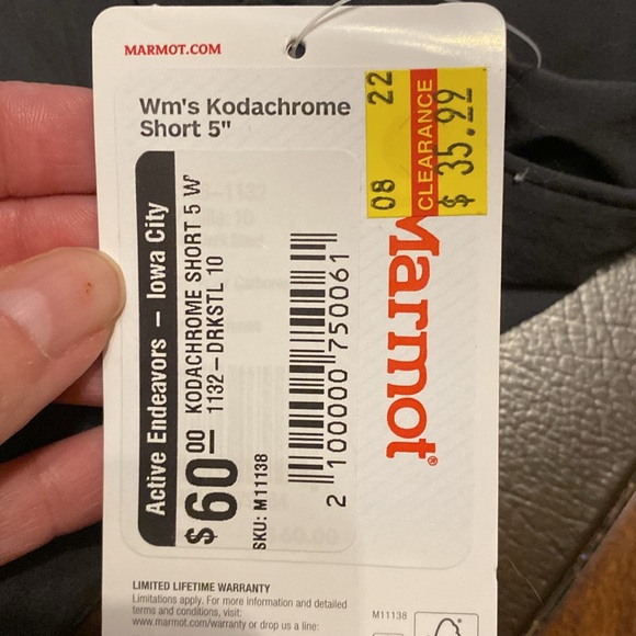 Marmot Kodachrome 5” gray shorts hiking athletic nylon size 10 - Picture 5 of 7